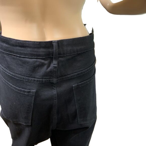 Old Navy Black Mid-Rise Kicker Boot-Cut Casual Academia Preppy Womens Pants 18 - Picture 12 of 15